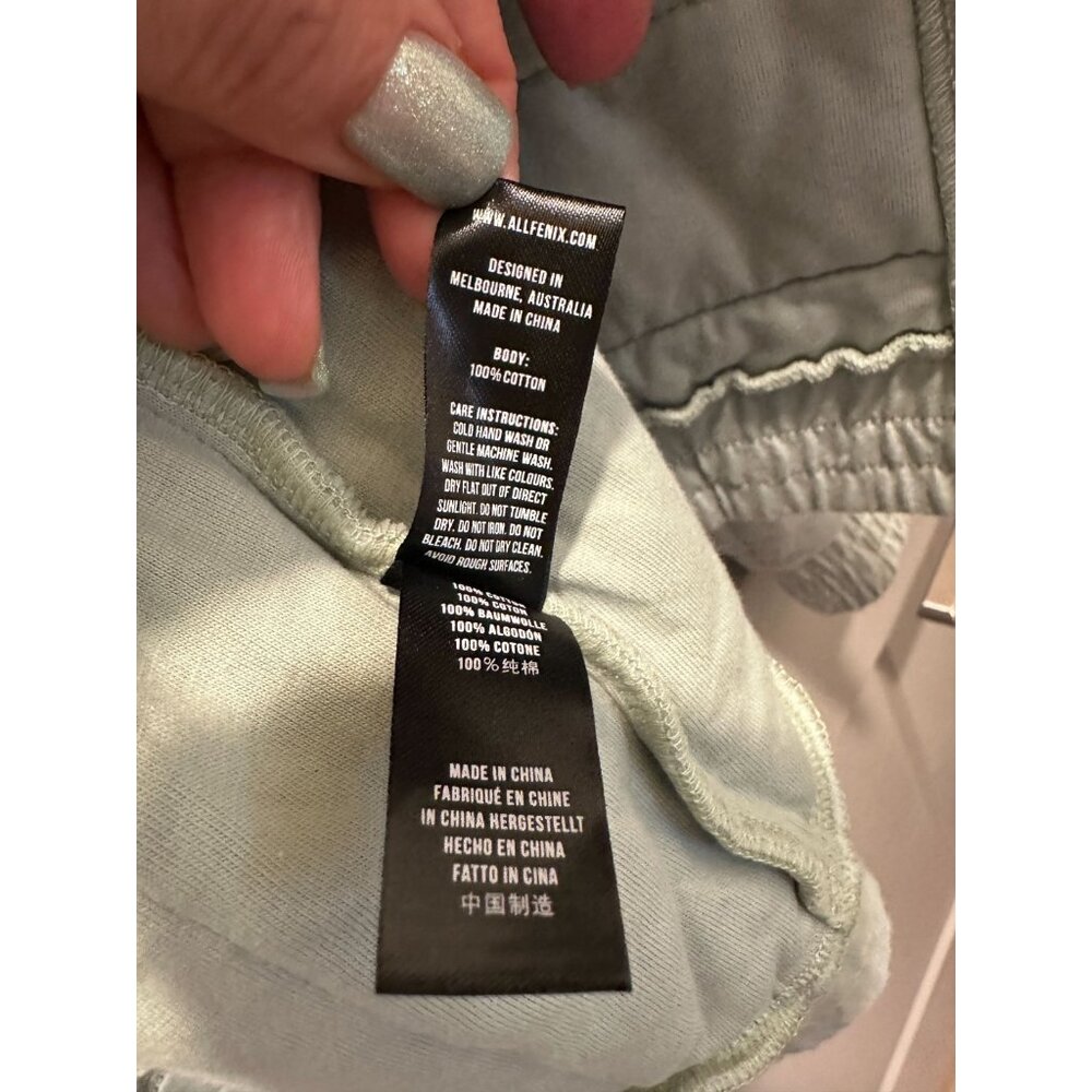 ALLFENIX Quilted Zip Jacket Small Sage Green Puffer 100% Cotton Australia - Picture 6 of 7